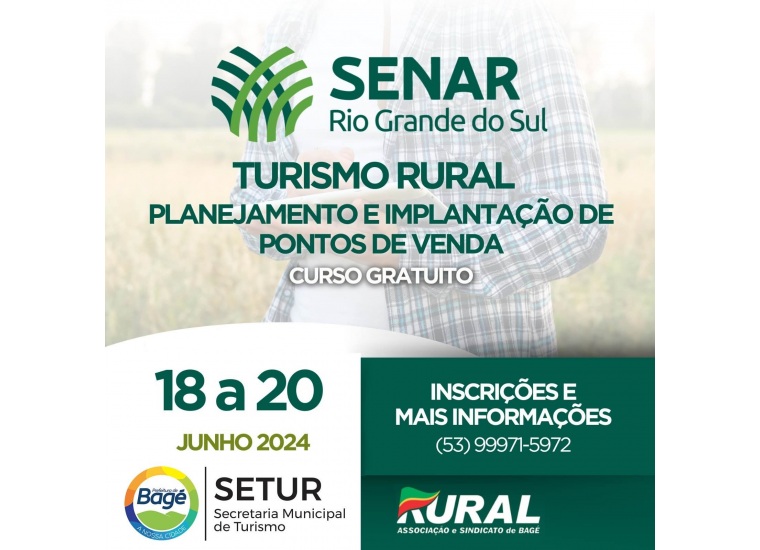 Turismo Rural - Planejamento e Implantacao de Pontos de Venda - 18/06 ate 20/06